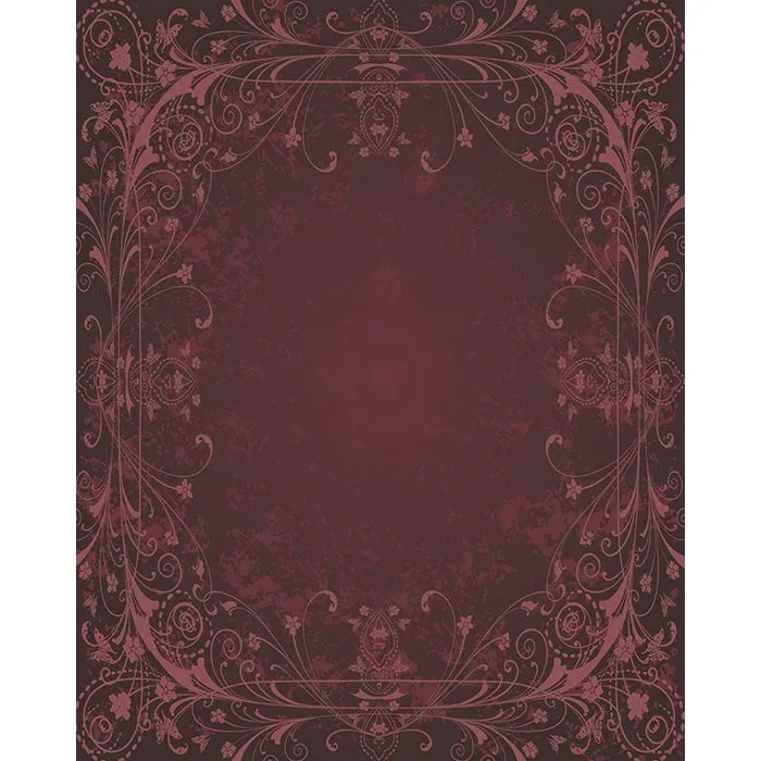 Maroon Antique Vine Printed Backdrop