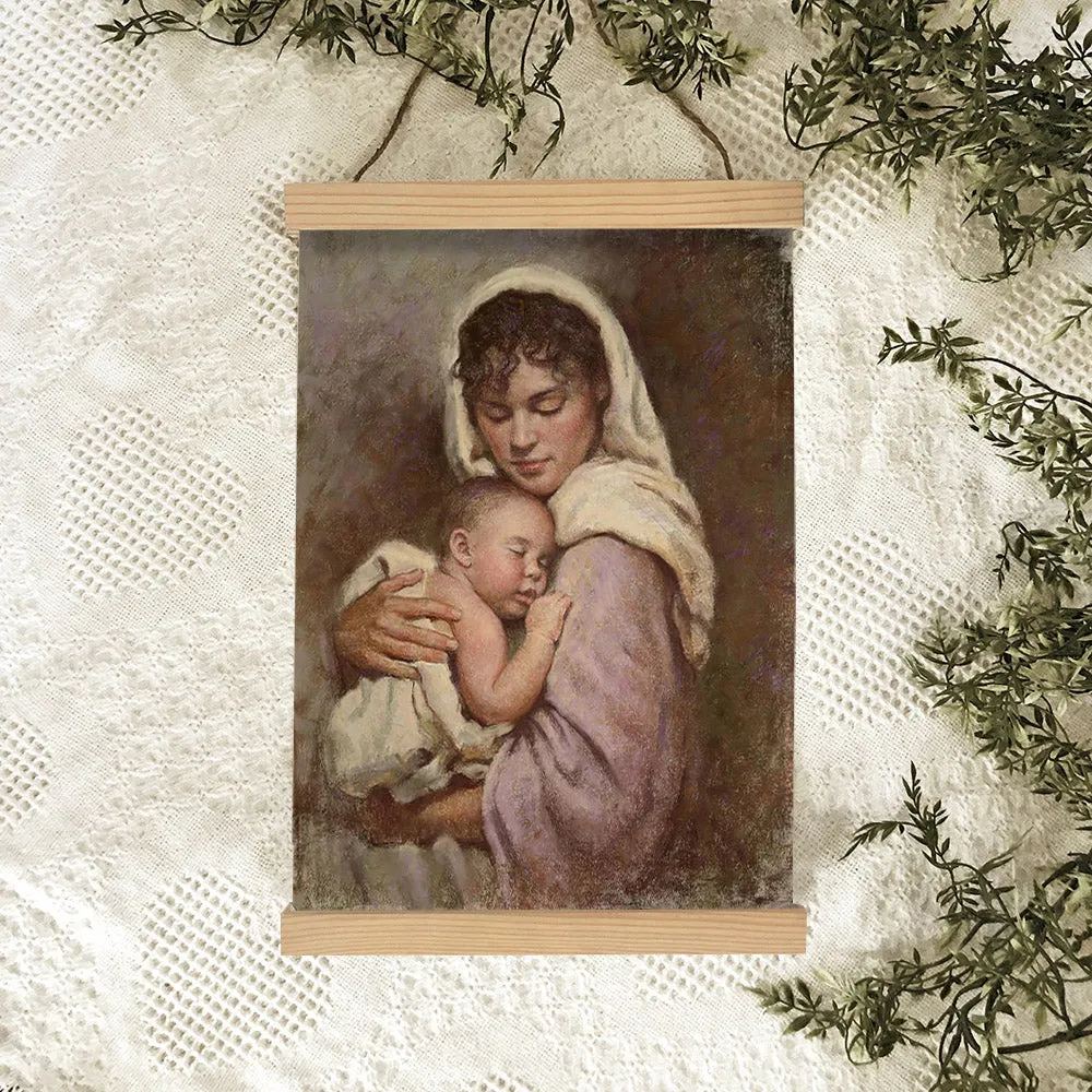 Mary Hanging Canvas Wall Art - Mary's Son - Religious Canvas