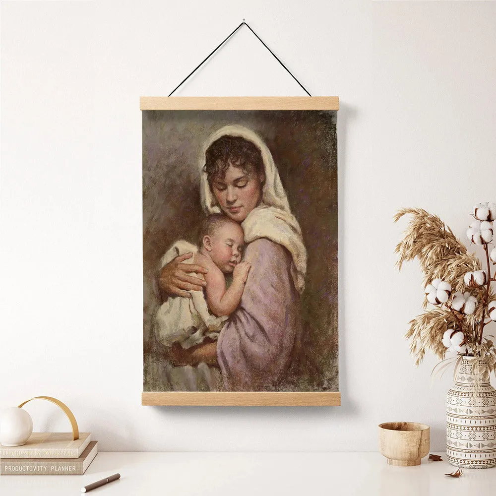 Mary Hanging Canvas Wall Art - Mary's Son - Religious Canvas