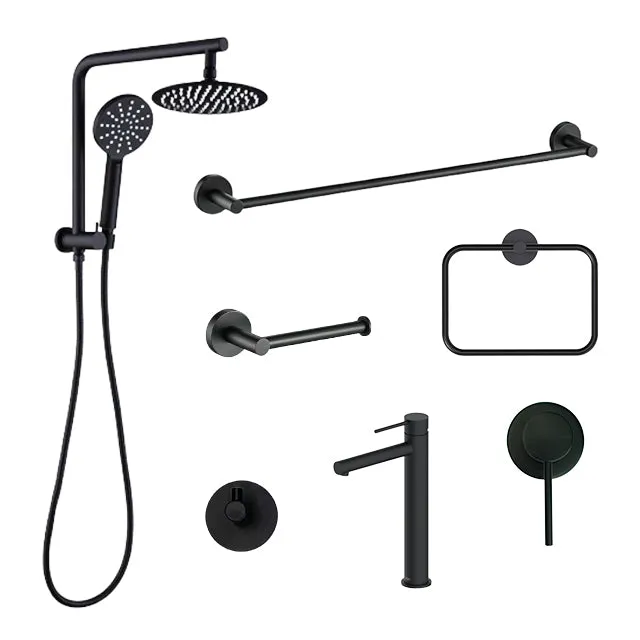 Matte Black Bathroom Tapware Package