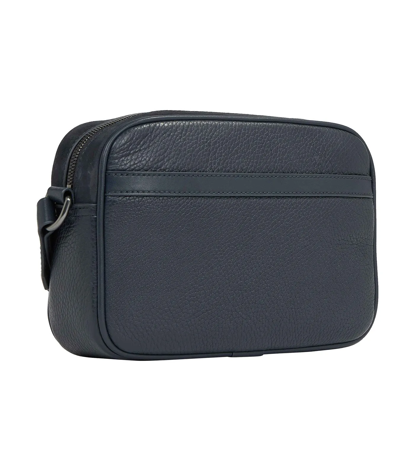 Men's Casual Leather Camera Bag Space Blue