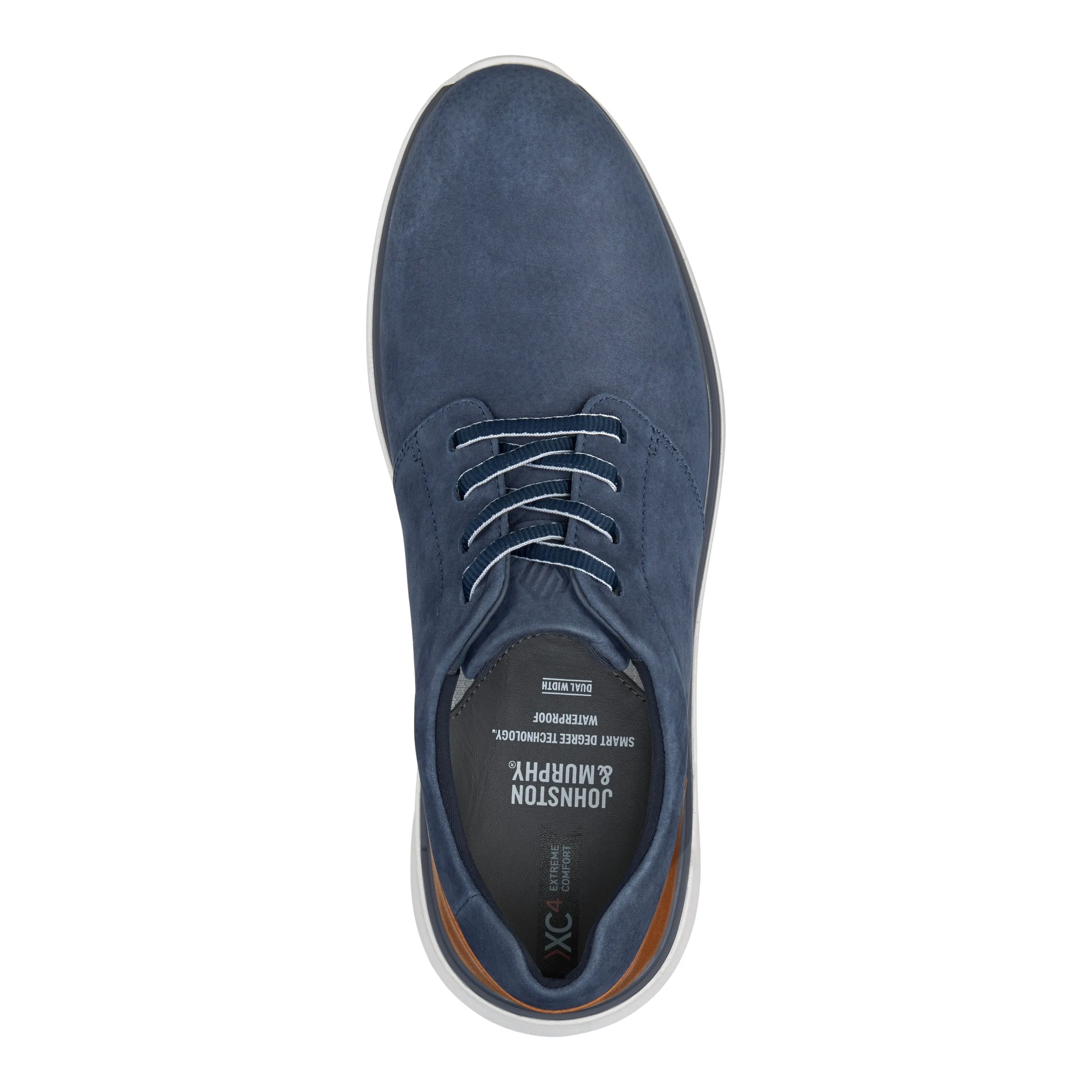 Men's Johnston & Murphy XC4 Prentiss 2.0 Waterproof Plain Toe Color: Navy