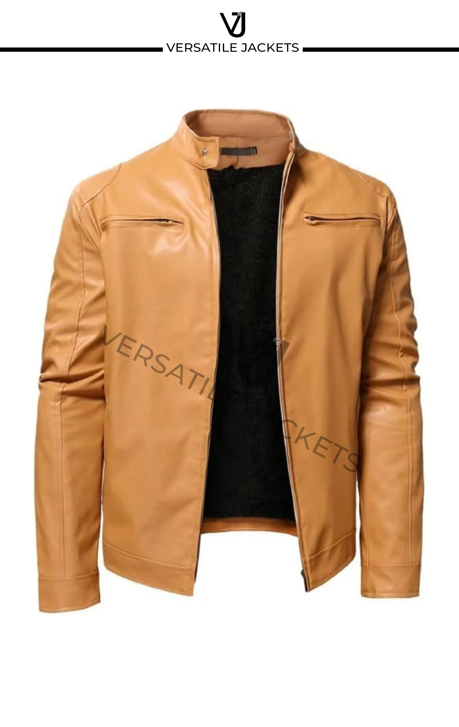 Men's Leather Jacket - Premium Genuine Leather Coat, Stylish Moto Jacket for Business and Casual Wear