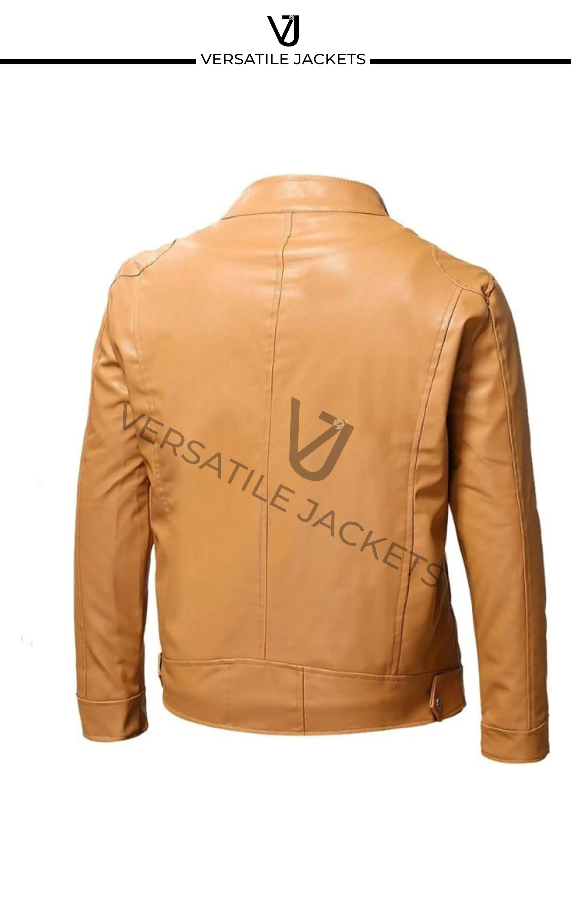 Men's Leather Jacket - Premium Genuine Leather Coat, Stylish Moto Jacket for Business and Casual Wear