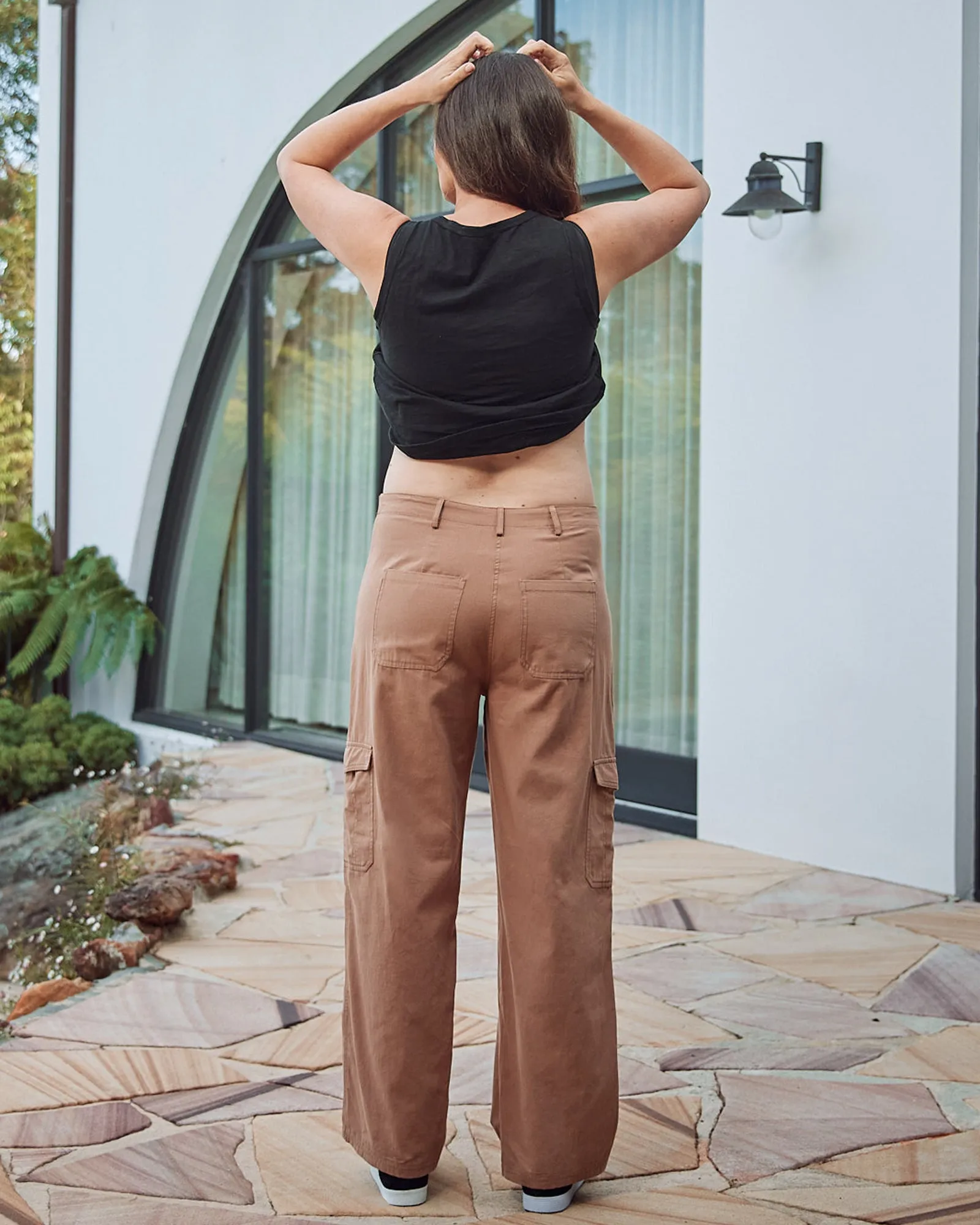 Naomi Maternity Cargo Pants in Brown