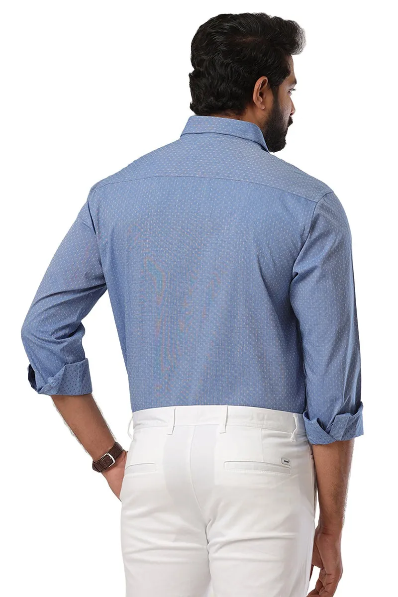 Orlando - Yale Blue Casual Shirts for Men | Ariser