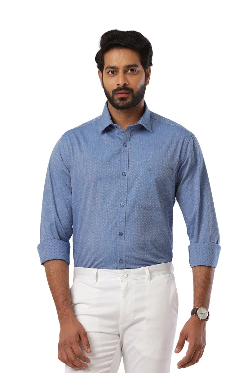 Orlando - Yale Blue Casual Shirts for Men | Ariser