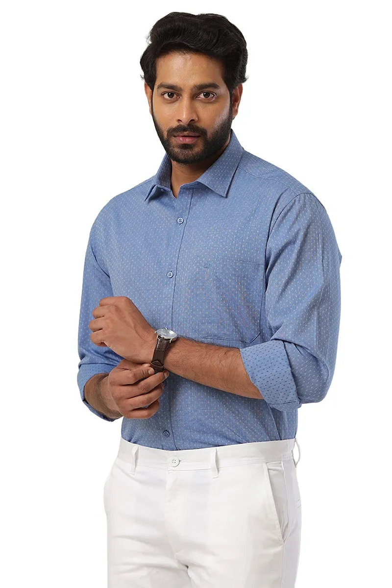 Orlando - Yale Blue Casual Shirts for Men | Ariser