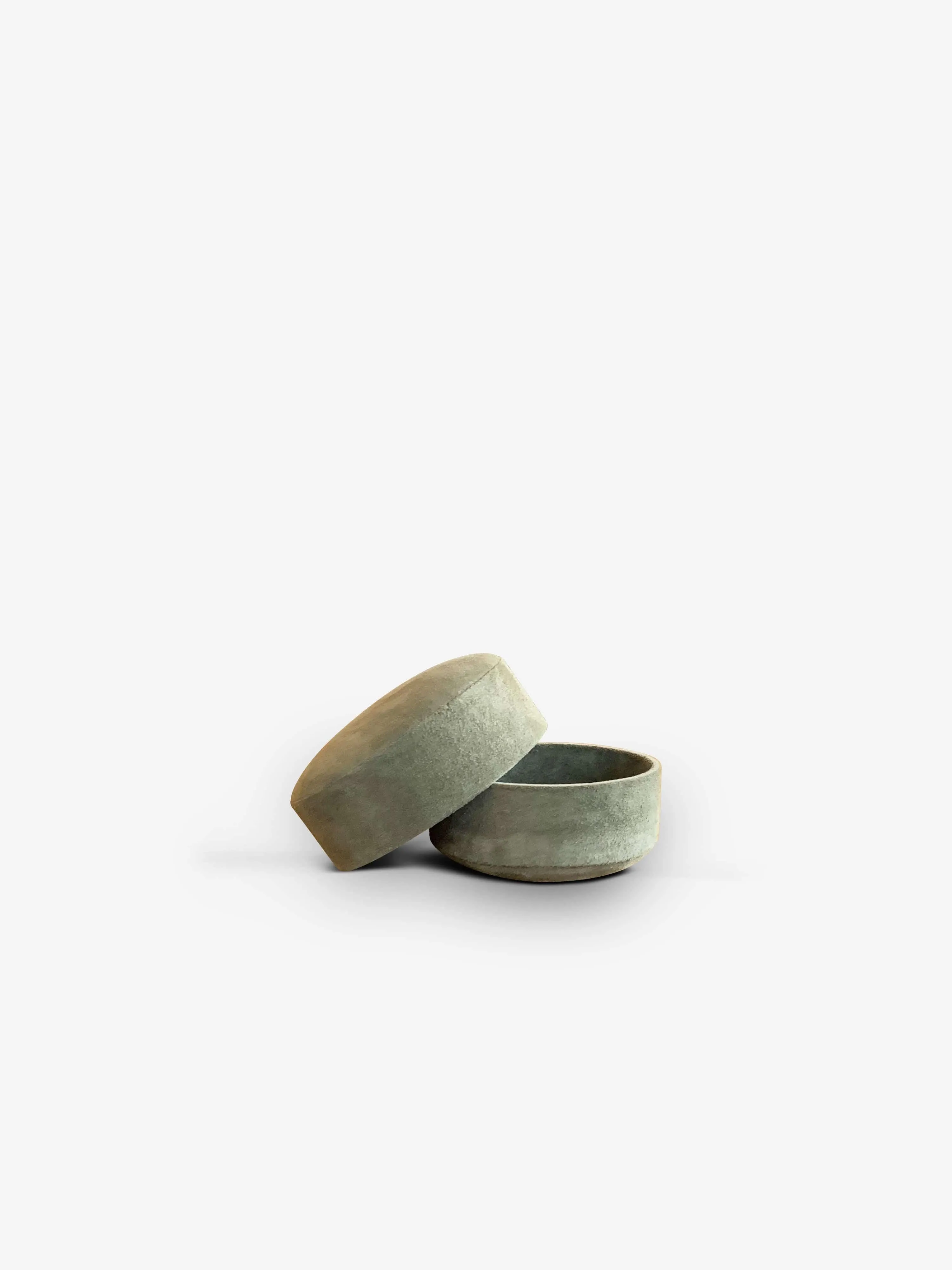 Pastille Round Box in Suede by Michael Verheyden