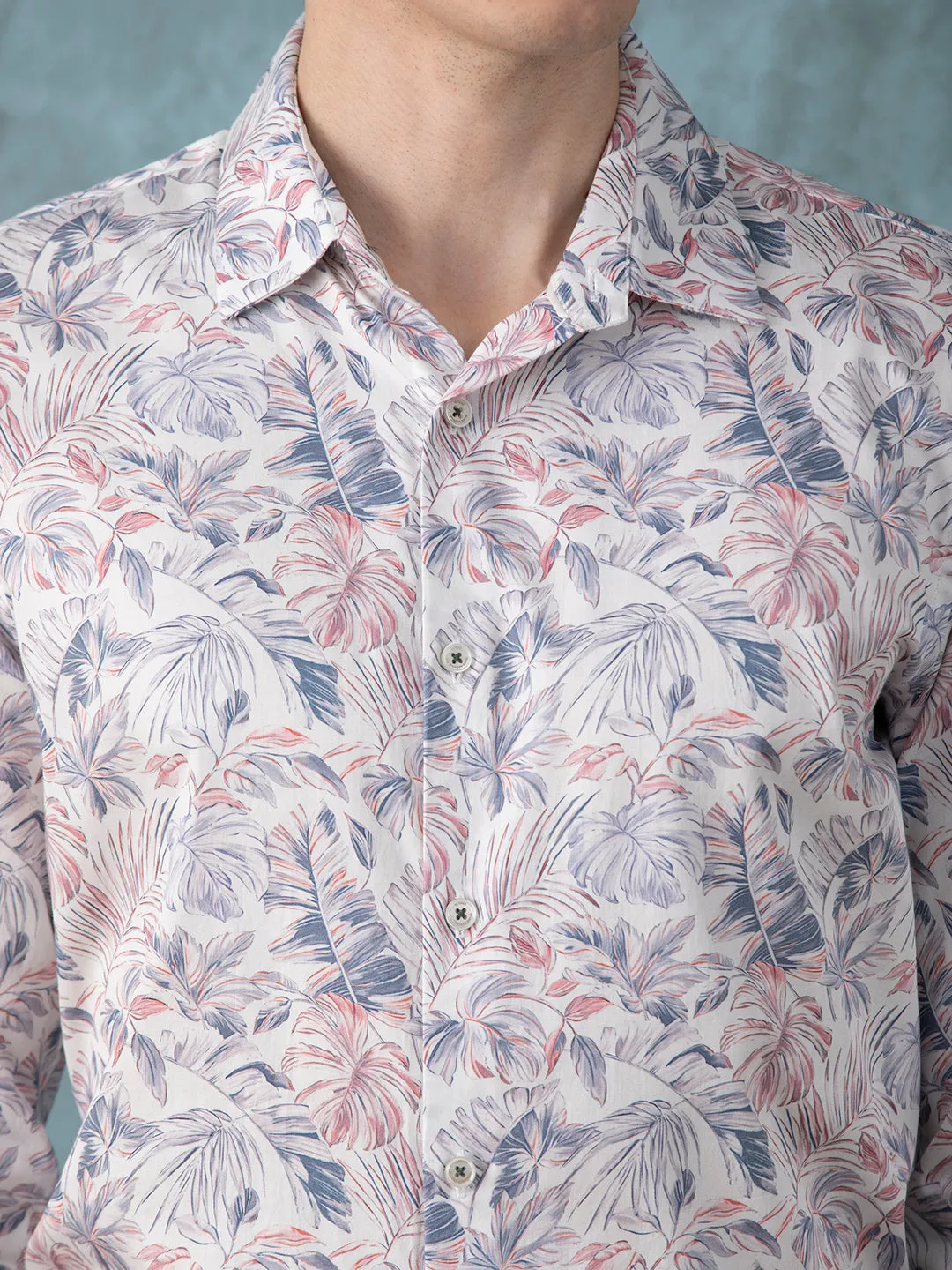 Pink Floral Printed Shirt