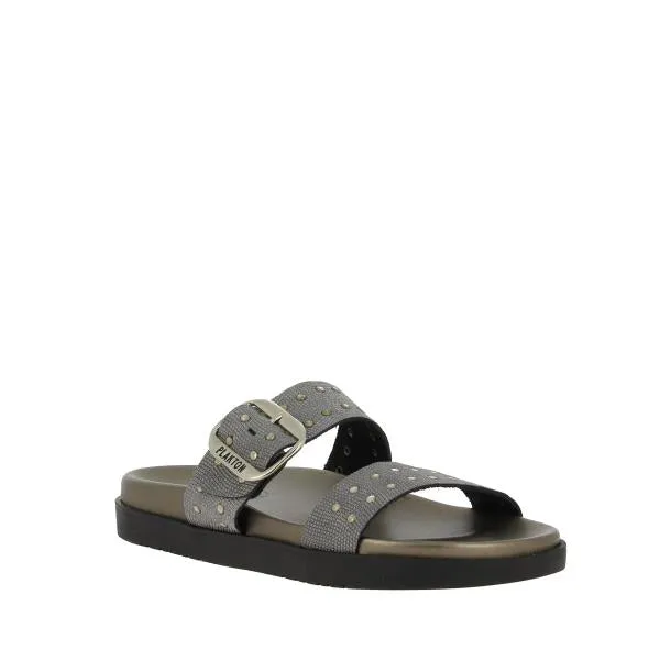 Plakton 503004 Pewter Silver Studded Sandals