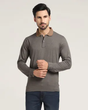 Polo Beige Solid T-Shirt - Leo