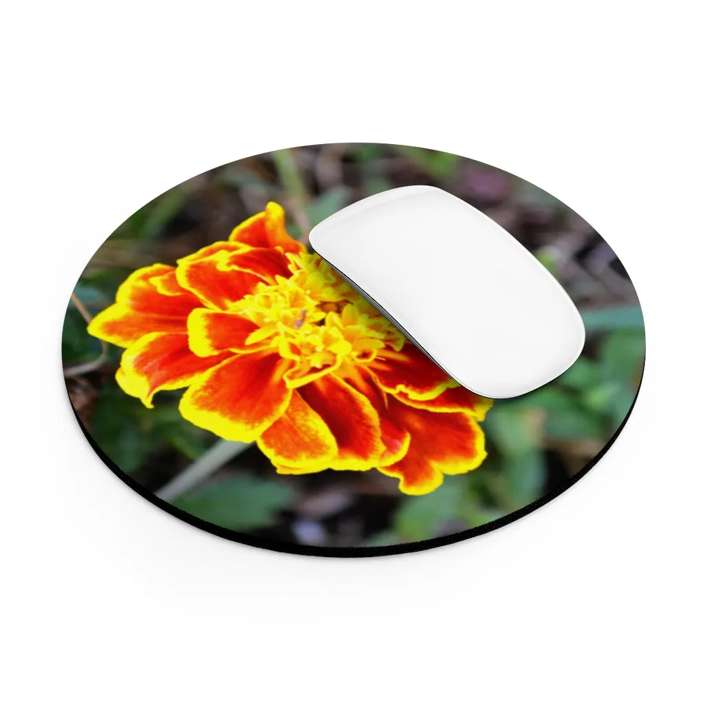 Red and Yellow Flower Mouse Pad