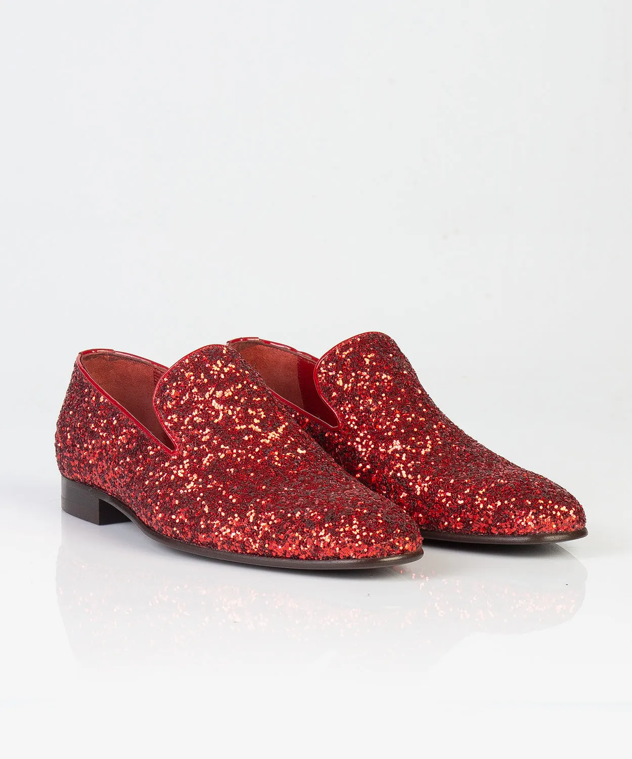 Red Shining Groom Shoes for Wedding