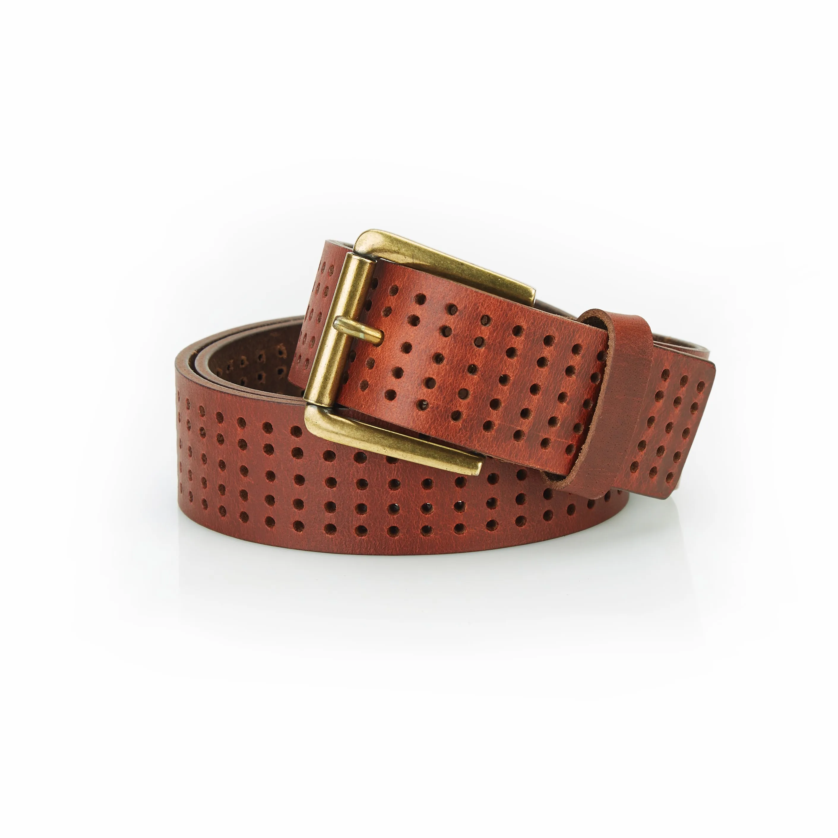 Roller Buckle Leather Belt For Men