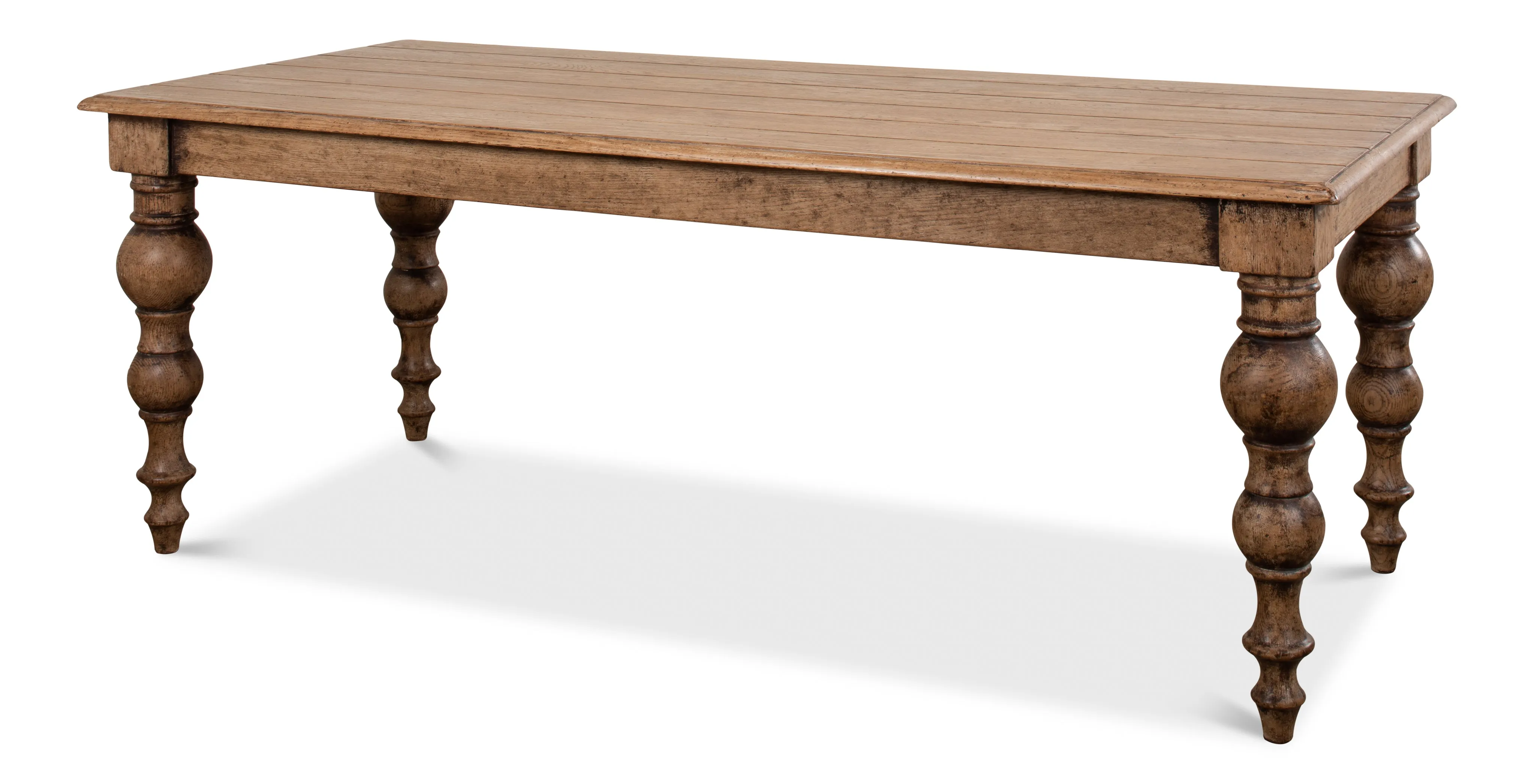 Sarreid - Oak Dining Table - Tan - Traditional