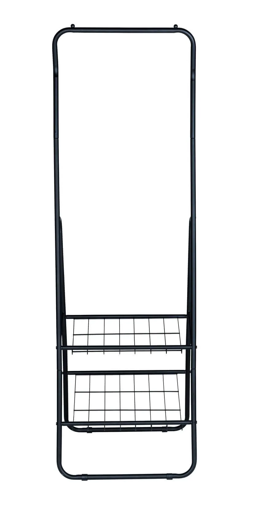 Shiva Mini 2 Shelf Clothes Rack Matte Black