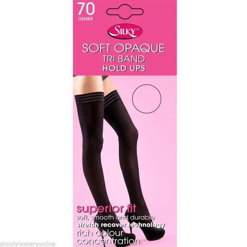 Silky 70 Denier Soft Opaque Tri Band Hold Ups