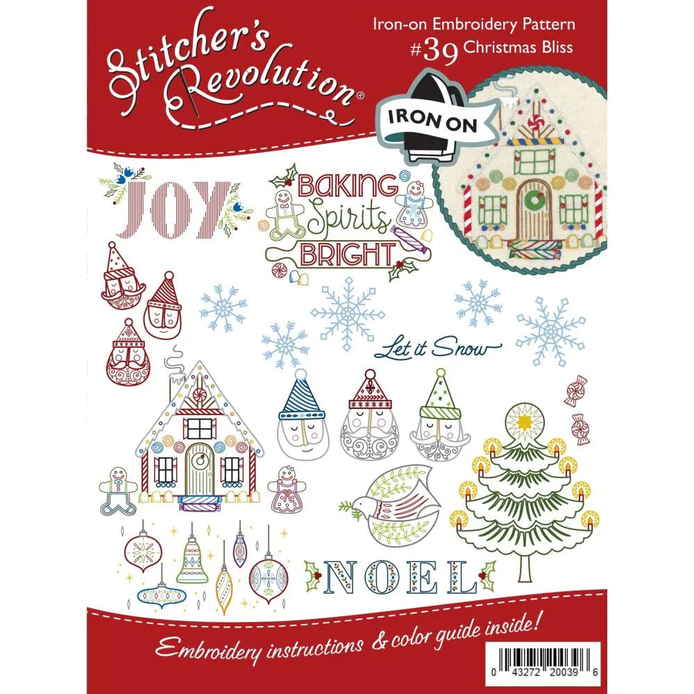 Stitcher's Revolution Iron-On Transfers Christmas Bliss*