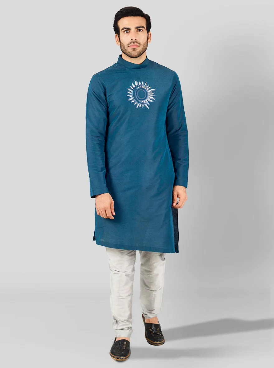 Teal Blue Kurta Set | TULA