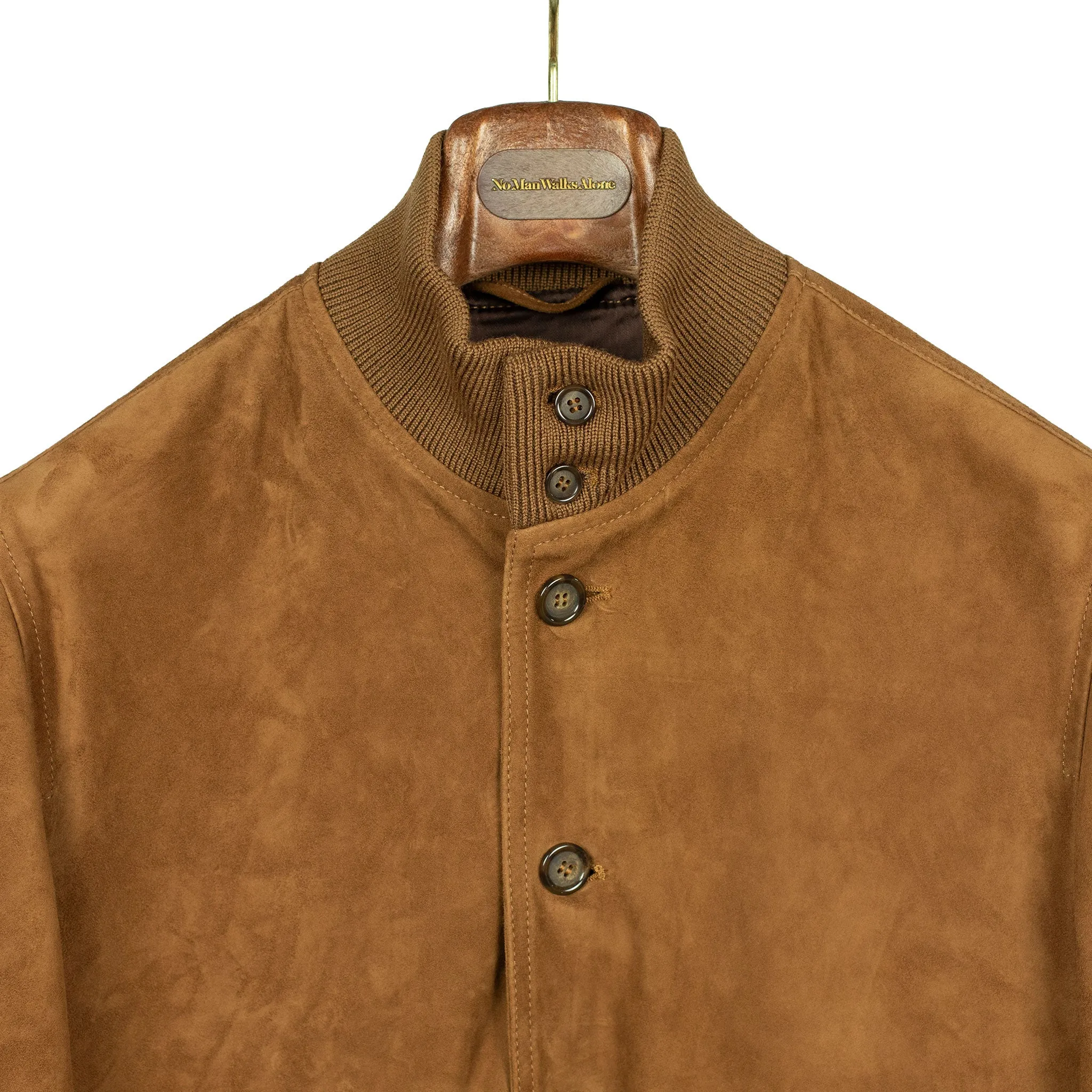 Valstarino bomber jacket in Butterscotch suede, fully lined