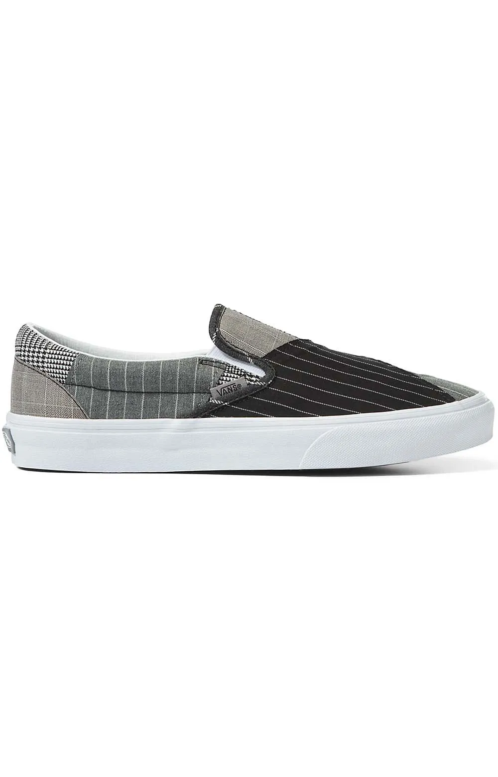 Vans Women's Classic Slip-On Patchwork Shoes - Stylish Conference Call Grey