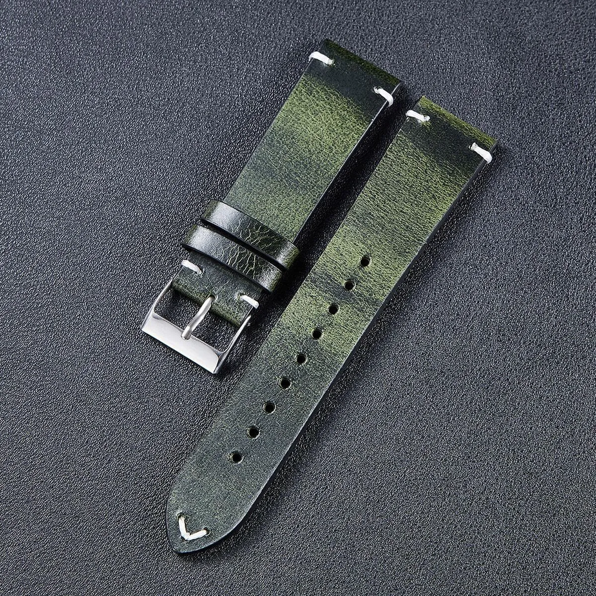 Vintage Oiled Leather Watch Straps Compatible with the Ticwatch E3