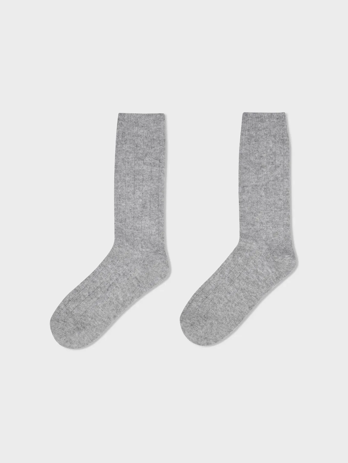 White   Warren - Cashmere Ribbed Socks