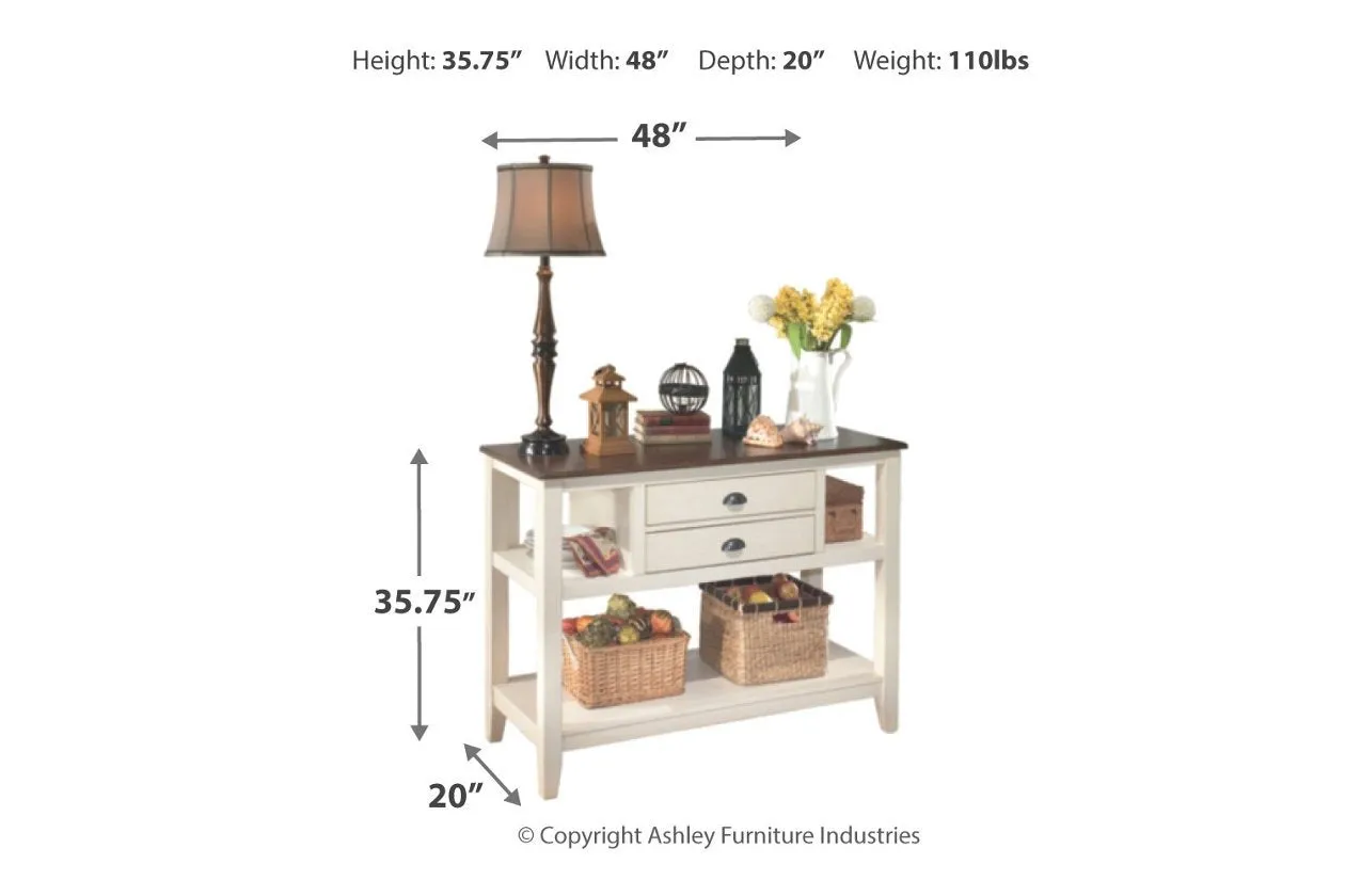 Whitesburg Brown/Cottage White Dining Server