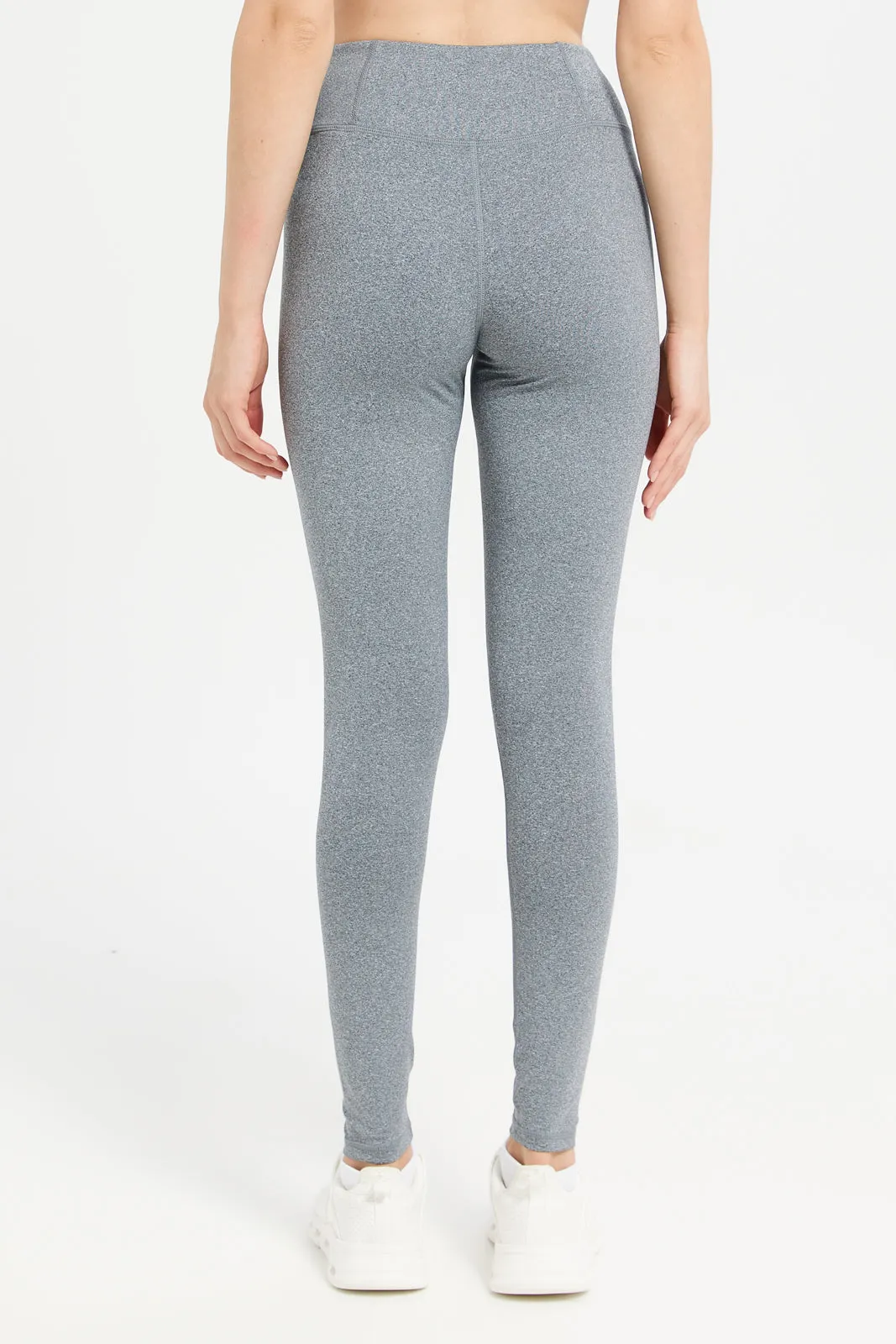 Women Grey Solid Performance Active Pants